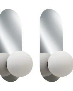 Set di 2 lampade da parete LEISI Argento