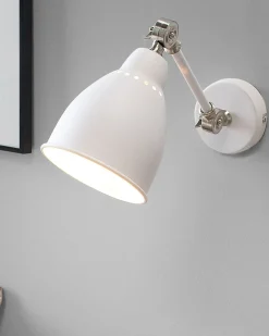 Set di 2 lampade da parete MISSISSIPPI Regolabile Metallo Bianco