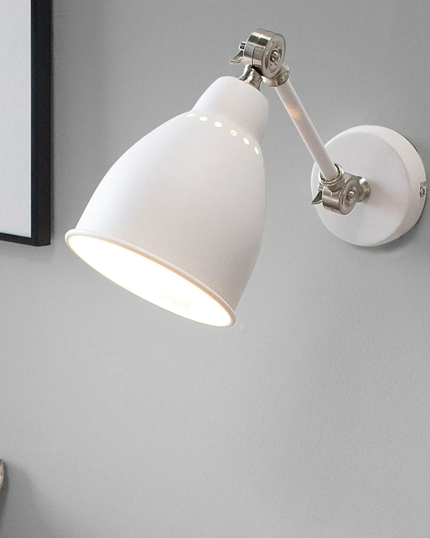 Set di 2 lampade da parete MISSISSIPPI Regolabile Metallo Bianco
