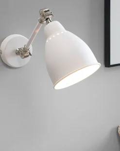 Set di 2 lampade da parete MISSISSIPPI Regolabile Metallo Bianco