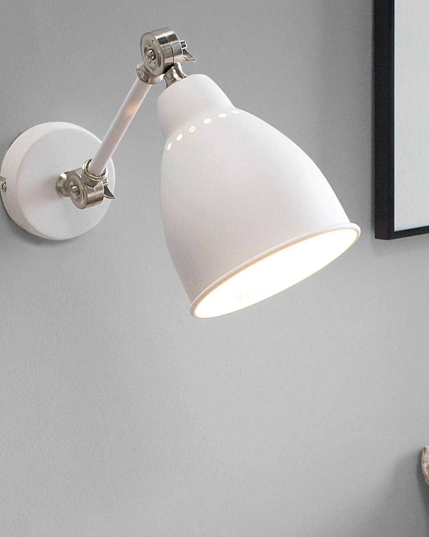 Set di 2 lampade da parete MISSISSIPPI Regolabile Metallo Bianco