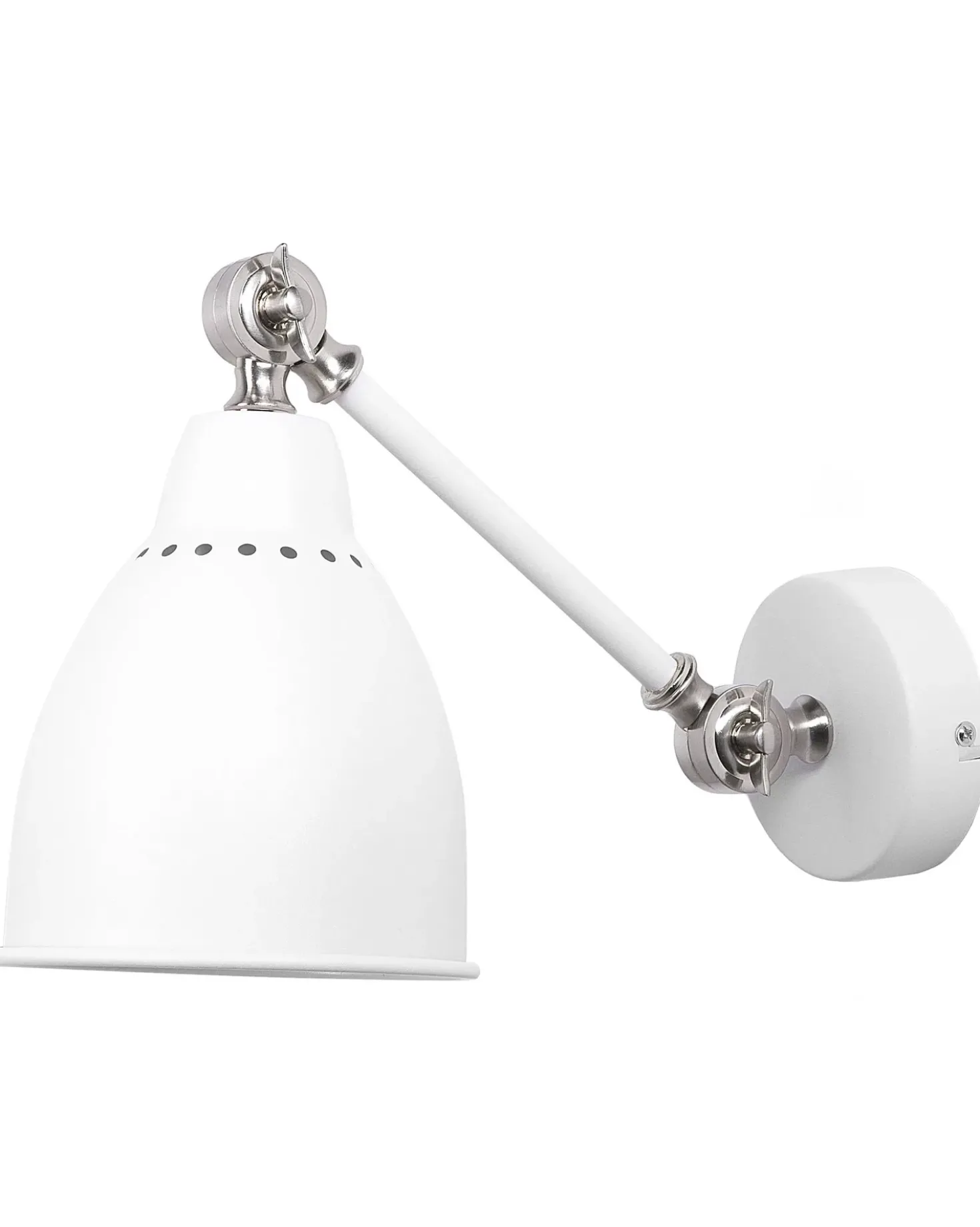 Set di 2 lampade da parete MISSISSIPPI Regolabile Metallo Bianco