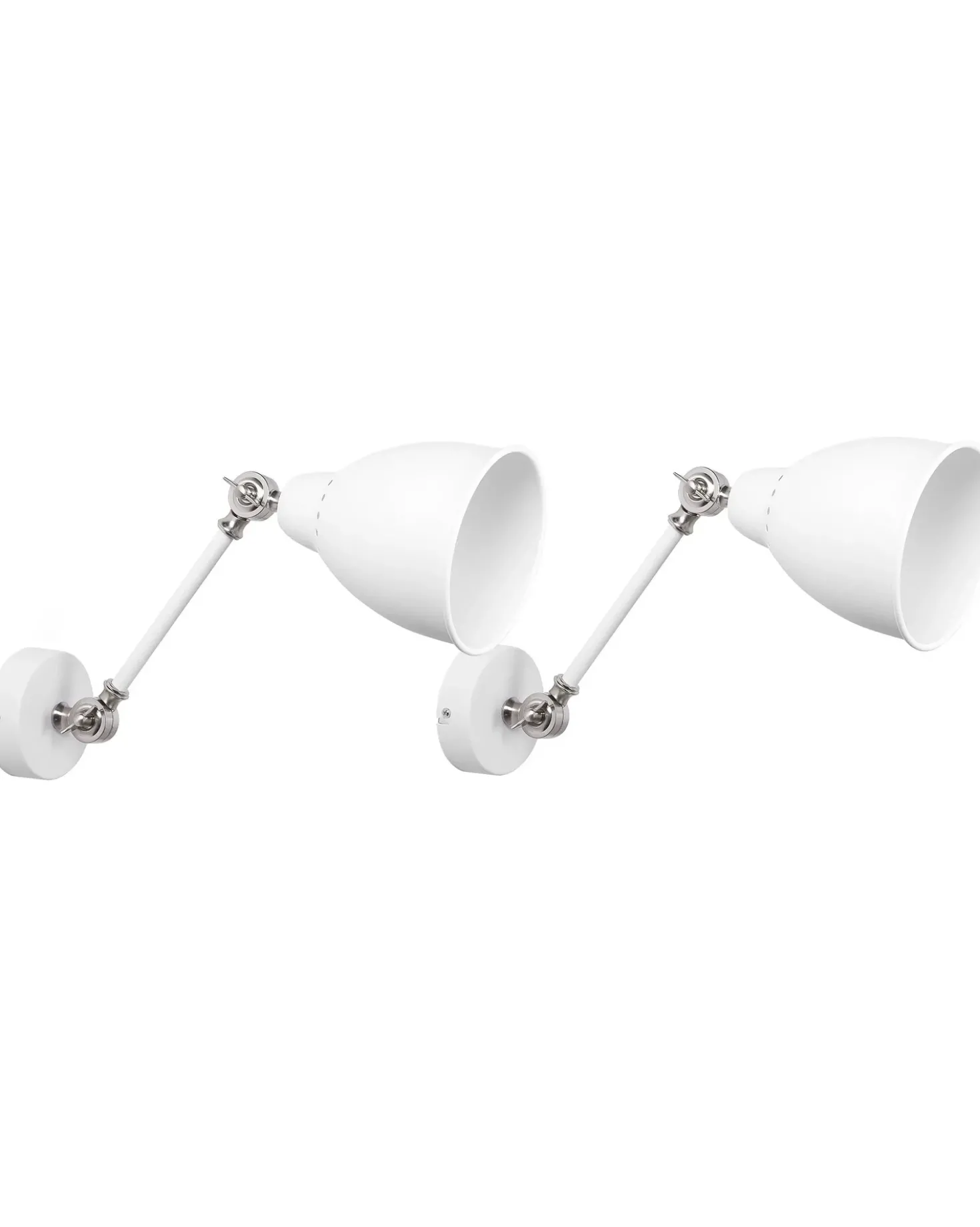 Set di 2 lampade da parete MISSISSIPPI Regolabile Metallo Bianco