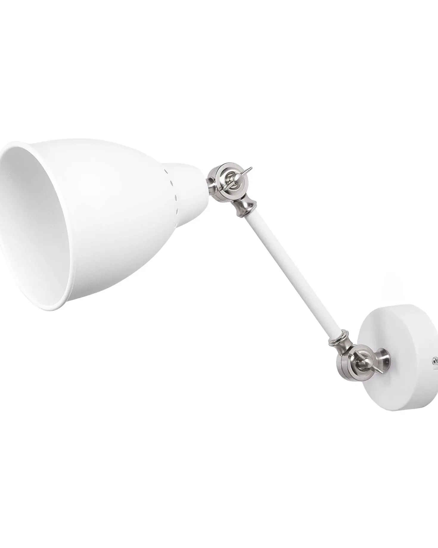 Set di 2 lampade da parete MISSISSIPPI Regolabile Metallo Bianco