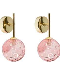 Set di 2 lampade da parete ANADYR Vetro Rosa
