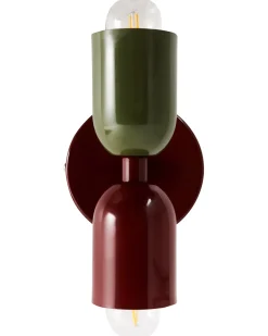 Set di 2 lampade da parete TOPI Metallo Rosso/Verde