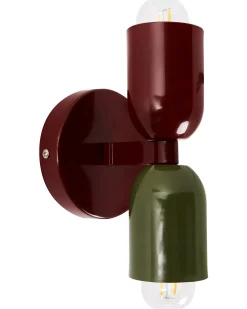 Set di 2 lampade da parete TOPI Metallo Rosso/Verde