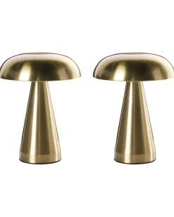 Set di 2 lampade da tavolo a LED senza fili KULFO con dimmer Metallo Oro