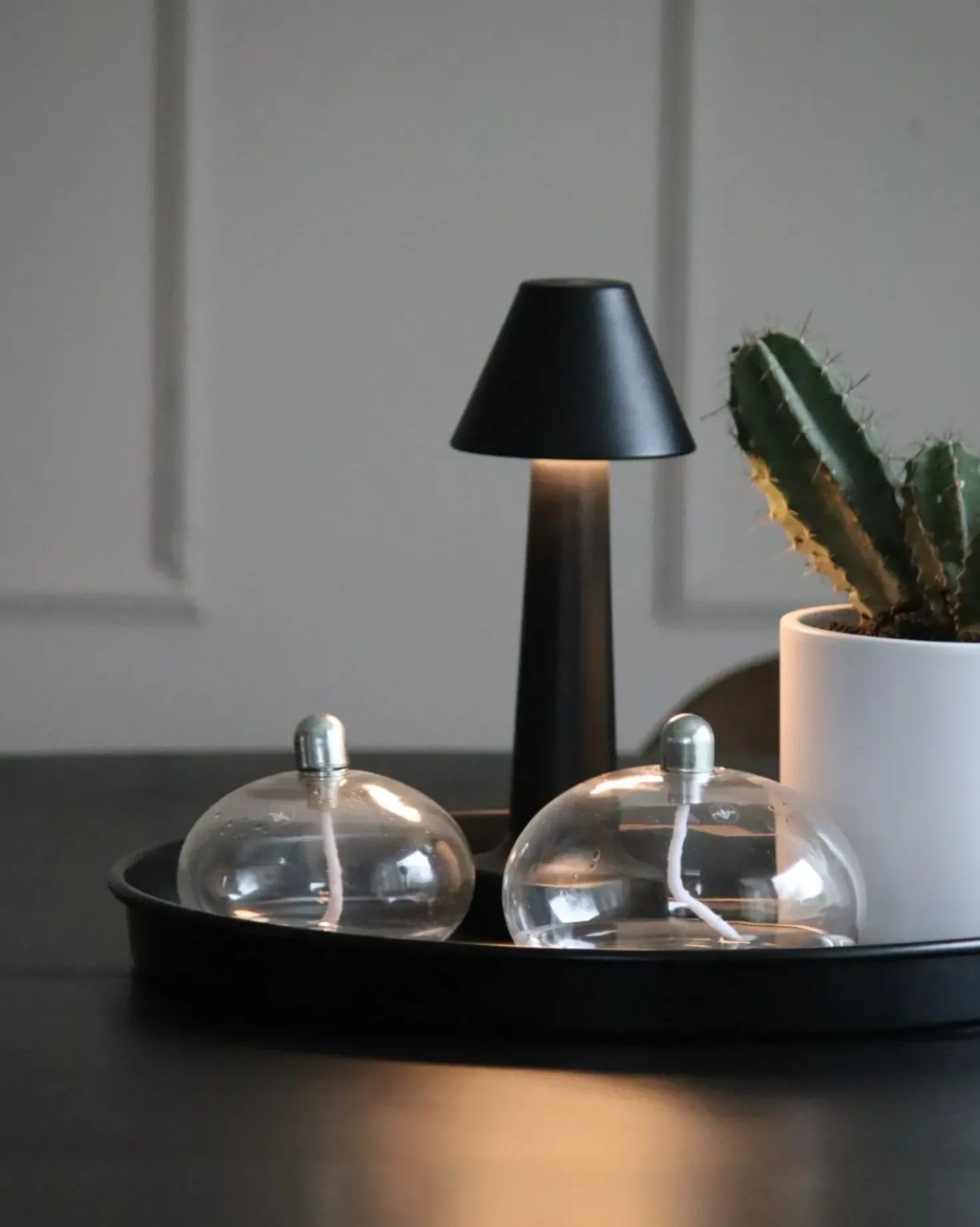 Set di 2 lampade da tavolo a LED senza fili JOANES con dimmer Metallo Nero