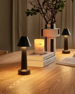 Set di 2 lampade da tavolo a LED senza fili JOANES con dimmer Metallo Nero
