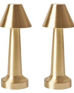 Set di 2 lampade da tavolo a LED senza fili JOANES con dimmer Metallo Oro