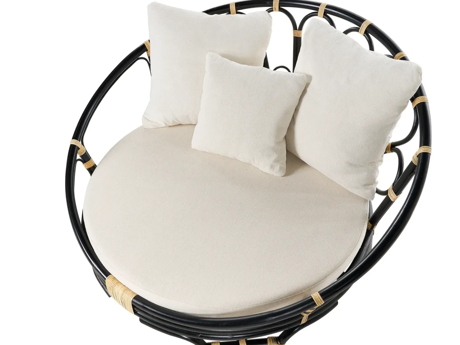 Set di 2 lettini da giardino ROSSANO Rattan Nero