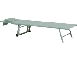 Set di 2 Lettini Prendisole SORONI Metallo Verde chiaro