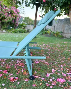Set di 2 Lettini Prendisole SORONI Metallo Verde chiaro