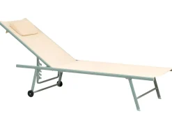 Set di 2 Lettini Prendisole SORONI Metallo Beige