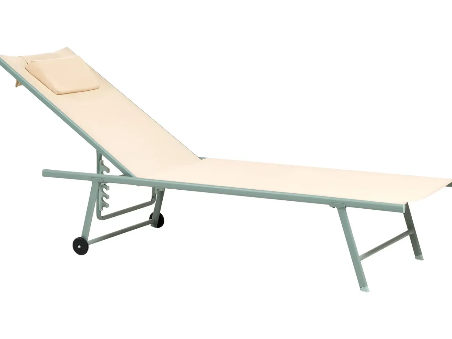 Set di 2 Lettini Prendisole SORONI Metallo Beige