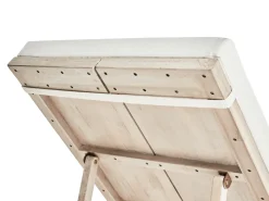 Set di 2 Lettini Prendisole con Cuscini AZZANELLO Legno d'acacia Bianco sporco