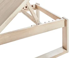 Set di 2 Lettini Prendisole con Cuscini AZZANELLO Legno d'acacia Bianco sporco