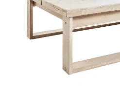 Set di 2 Lettini Prendisole con Cuscini AZZANELLO Legno d'acacia Bianco sporco