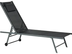Set di 2 Lettini Prendisole SORONI Metallo Nero