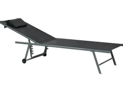 Set di 2 Lettini Prendisole SORONI Metallo Nero
