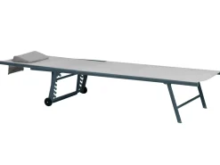 Set di 2 Lettini Prendisole SORONI Metallo Grigio chiaro