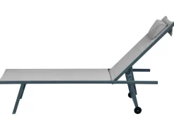 Set di 2 Lettini Prendisole SORONI Metallo Grigio chiaro
