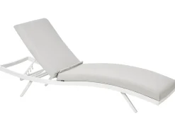 Set di 2 Lettini Prendisole con Cuscini AMELIA Metallo Grigio chiaro
