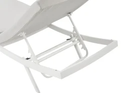 Set di 2 Lettini Prendisole con Cuscini AMELIA Metallo Grigio chiaro