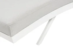 Set di 2 Lettini Prendisole con Cuscini AMELIA Metallo Grigio chiaro
