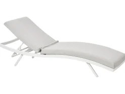 Set di 2 Lettini Prendisole con Cuscini AMELIA Metallo Grigio chiaro
