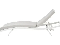 Set di 2 Lettini Prendisole con Cuscini AMELIA Metallo Grigio chiaro