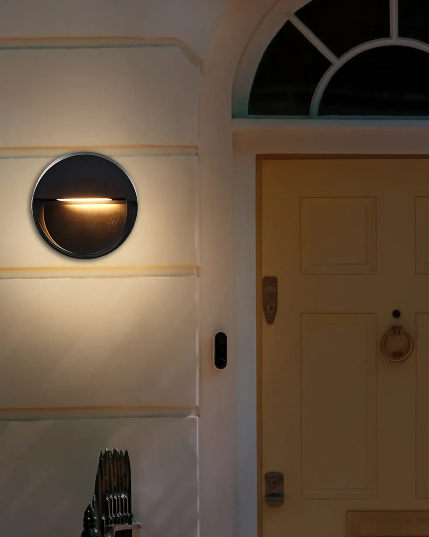 Set di 2 luci da parete da giardino a LED POMPTON Nero