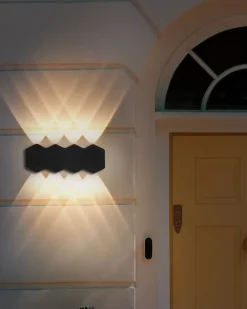 Set di 2 luci da parete da giardino a LED WELDON Nero