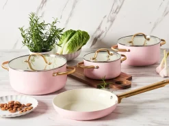 Set di 7 padelle ELITE PRO Rosa pastello