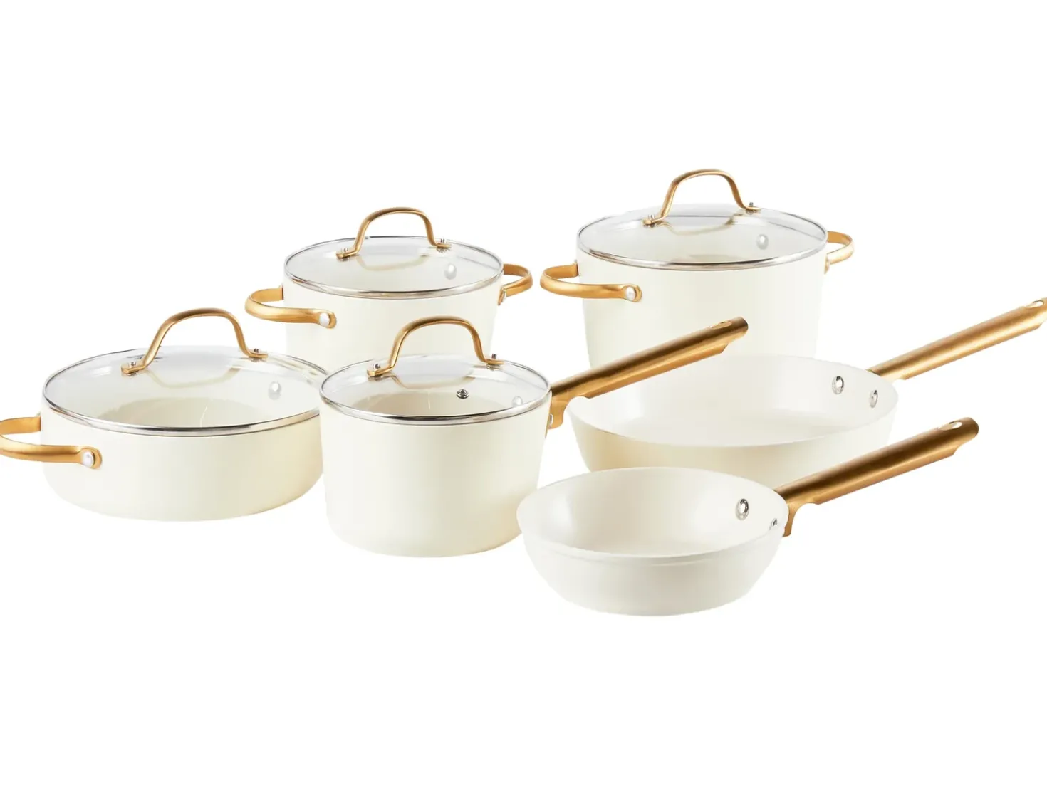 Set di 10 padelle ELITE PRO Bianco sporco