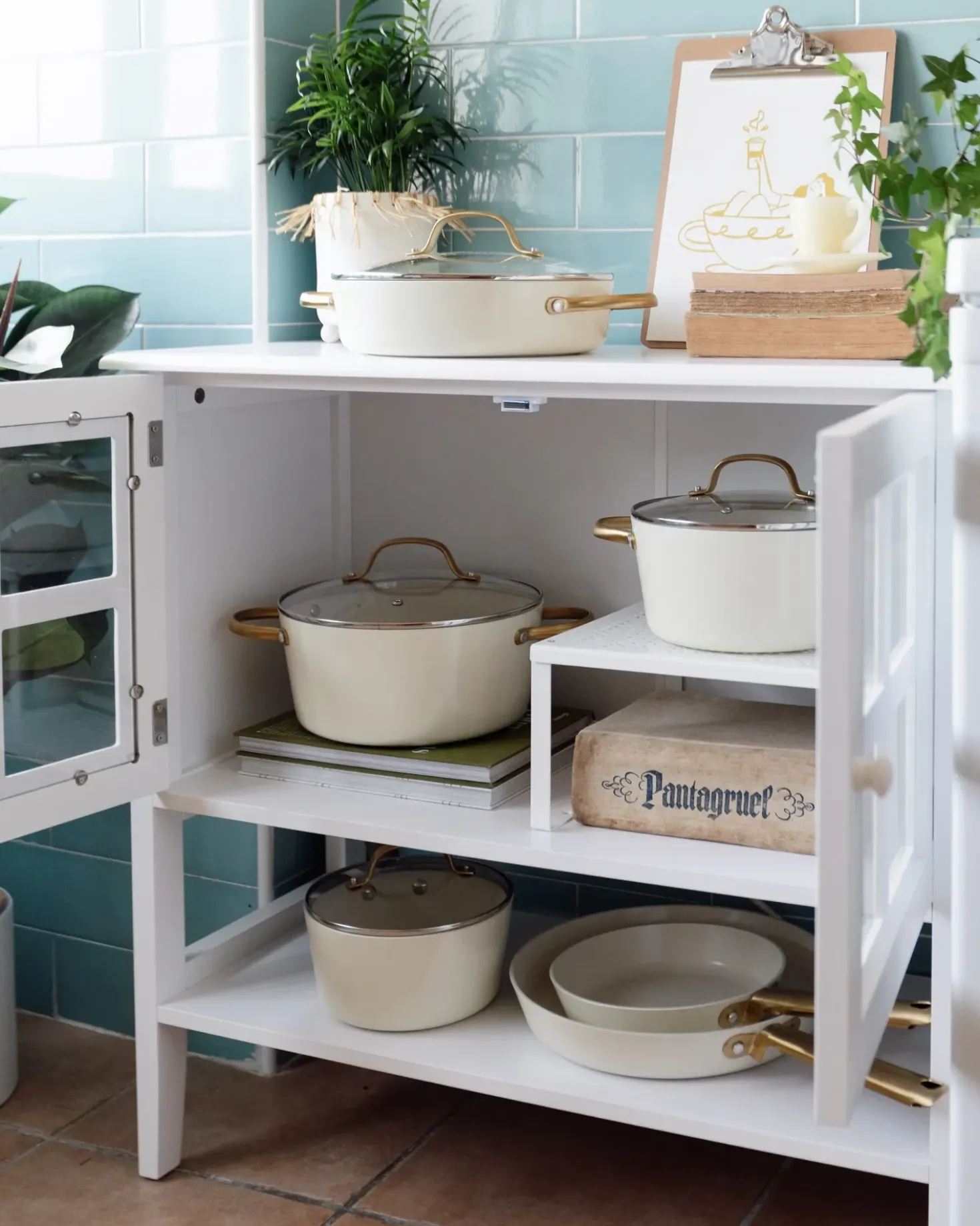 Set di 10 padelle ELITE PRO Bianco sporco