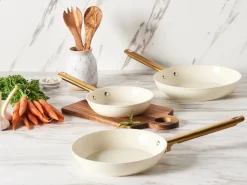 Set di 3 padelle ELITE PRO Bianco sporco