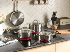 Set di 7 padelle PRIMECOOK Acciaio inox Argento