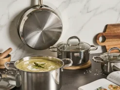 Set di 7 padelle PRIMECOOK Acciaio inox Argento