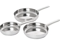Set di 3 padelle PRIMECOOK Acciaio inox Argento