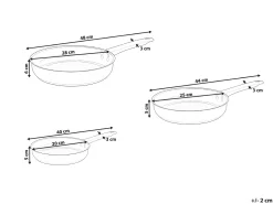 Set di 3 padelle PRIMECOOK Acciaio inox Argento