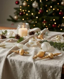 Set di 25 palline decorative ICICLE Vetro Trasparente/Oro