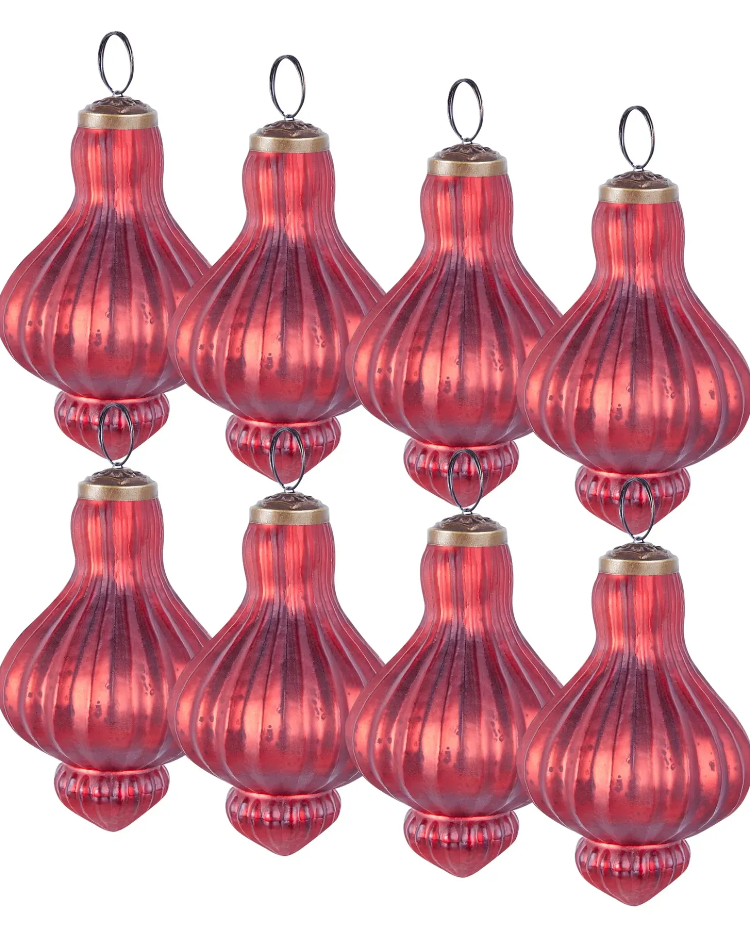 Set di 8 palline decorative BRILLANT Vetro Rosso