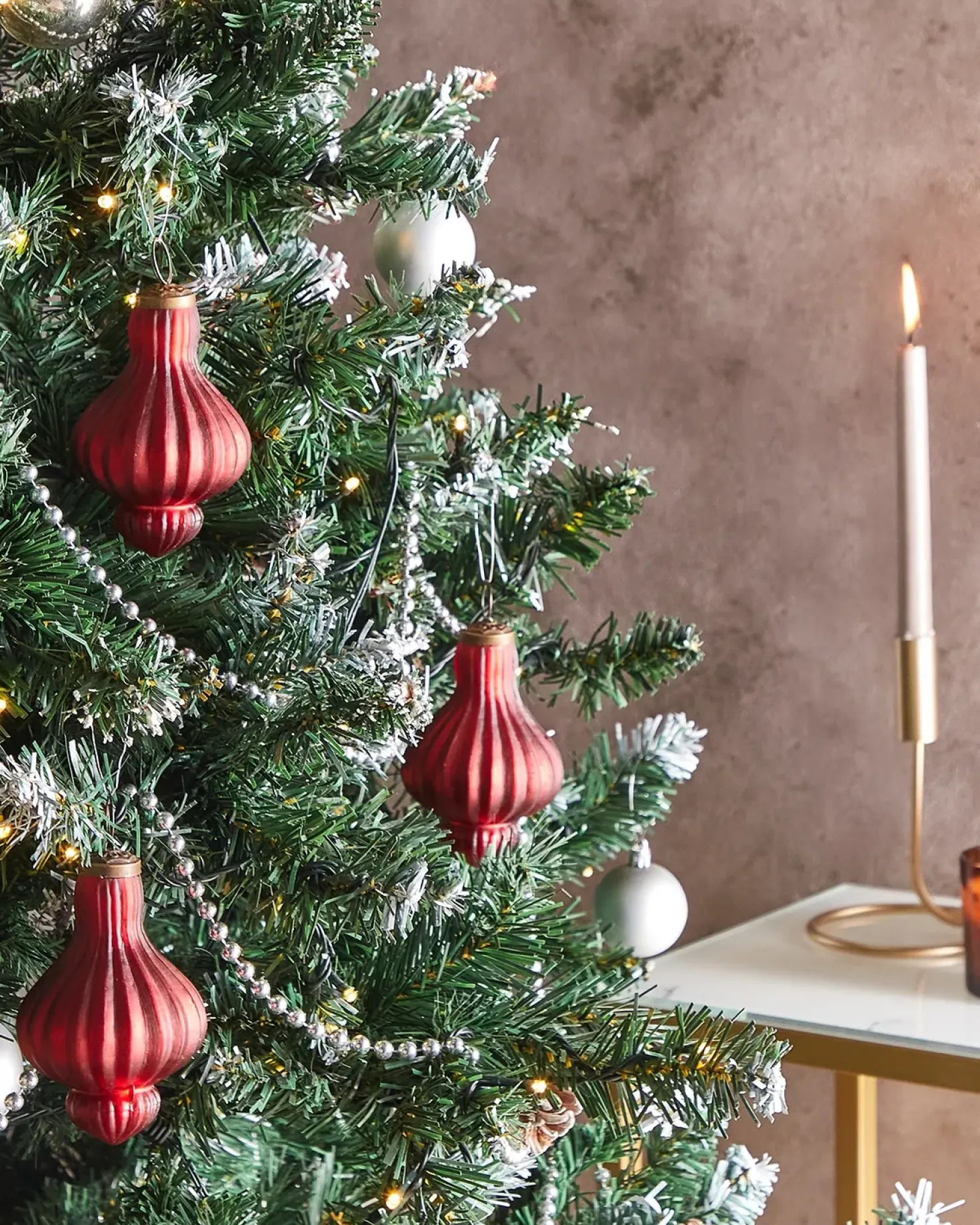 Set di 8 palline decorative BRILLANT Vetro Rosso