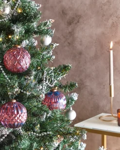 Set di 6 palline decorative ASTRAL Vetro Rosa