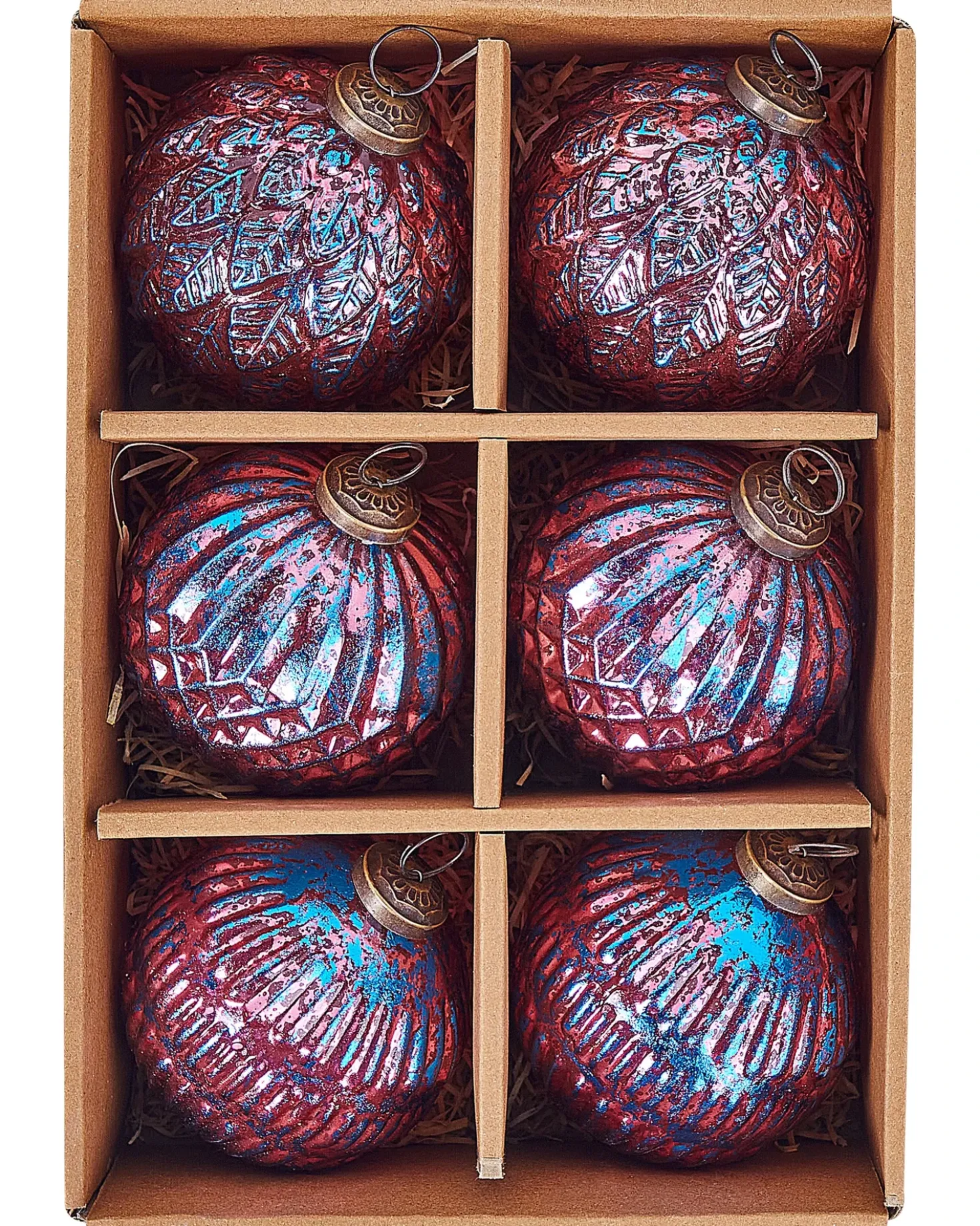 Set di 6 palline decorative ASTRAL Vetro Rosa