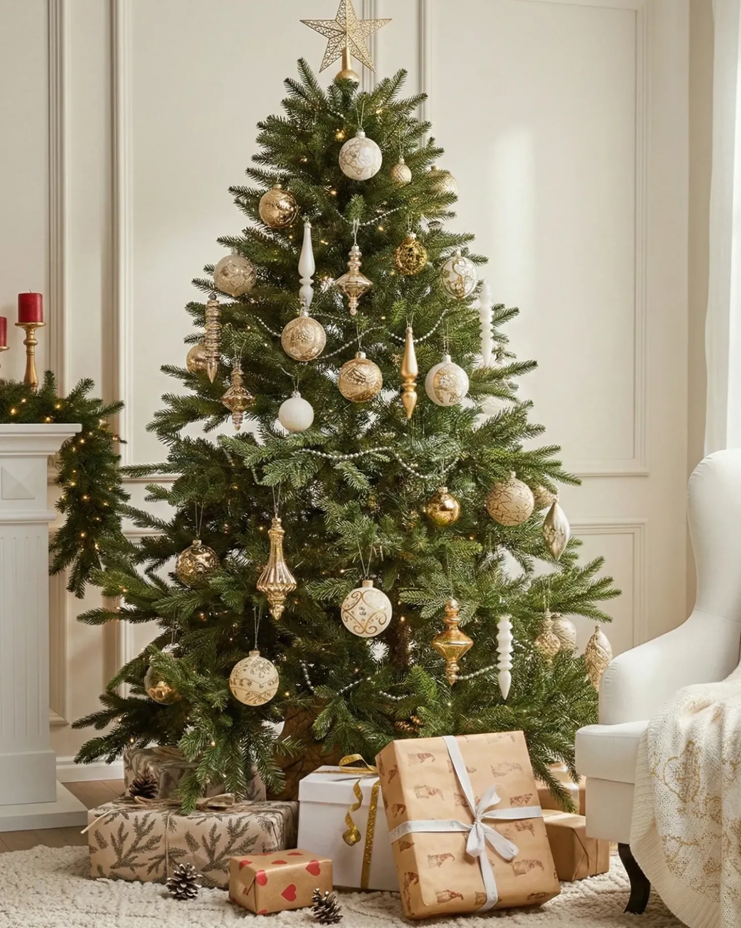 Set di 70 palline decorative FLICKER Vetro Oro