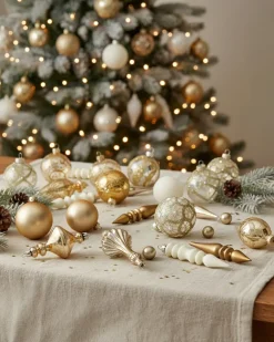 Set di 70 palline decorative FLICKER Vetro Oro