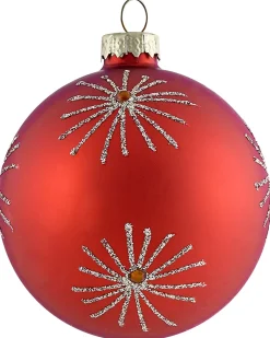 Set di 50 palline decorative SPARKLE Vetro Rosso/Oro